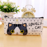 Cute Cartoon Cat Pencil Bag Waterproof Makeup Pouch Case Kids School Supplies