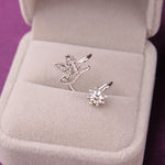 Elegant Women Little Bird Rhinestone Ear Clip No Piercing Earrings Party Jewelry