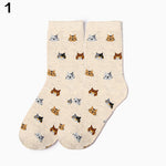 Women's Autumn Winter Stylish Cute Cat Cartoon Animal Pattern Cotton Ankle Socks
