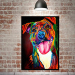 Unframed Multi-color Dog Painting Wall Art Craft Hanging Pictures Home Decor