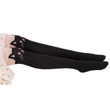 Sexy Cute Black Tattoo Long Socks Sheer Cartoon Cat Pantyhose Stockings Tights