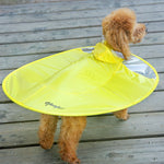 Dog Funny Round rain coat Pet raincoat hooded waterproof round dish Costumes for small dog , FZC002