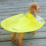 Dog Funny Round rain coat Pet raincoat hooded waterproof round dish Costumes for small dog , FZC002