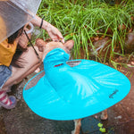 Dog Funny Round rain coat Pet raincoat hooded waterproof round dish Costumes for small dog , FZC002