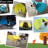 Dog Funny Round rain coat Pet raincoat hooded waterproof round dish Costumes for small dog , FZC002