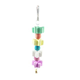 Flower Shape Bell Parrot Toy Pet Bird Climbing Biting Chewing Hanging Cage Decor