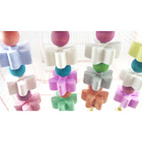 Flower Shape Bell Parrot Toy Pet Bird Climbing Biting Chewing Hanging Cage Decor