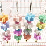 Flower Shape Bell Parrot Toy Pet Bird Climbing Biting Chewing Hanging Cage Decor