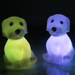 Lovely Dog Colorful Night Light Kids Bedside Lamp Home Bedroom Desktop Decor