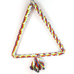 Triangle Cotton Rope Swing Pet Birds Parrot Biting Grinding Climbing Cage Toy