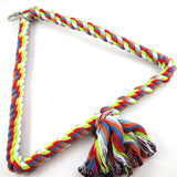 Triangle Cotton Rope Swing Pet Birds Parrot Biting Grinding Climbing Cage Toy