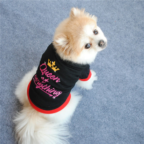 Fashion Letters Pattern Soft Breathable Pet Dog Puppy Cat Outfit T-shirt Costume