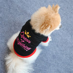 Fashion Letters Pattern Soft Breathable Pet Dog Puppy Cat Outfit T-shirt Costume