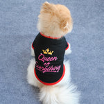 Fashion Letters Pattern Soft Breathable Pet Dog Puppy Cat Outfit T-shirt Costume