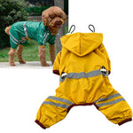 Puppy Pet Dog Raincoat Bar Hoody Waterproof Rain Jacket Coat Apparel Costume