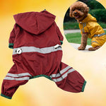 Puppy Pet Dog Raincoat Bar Hoody Waterproof Rain Jacket Coat Apparel Costume