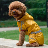 Puppy Pet Dog Raincoat Bar Hoody Waterproof Rain Jacket Coat Apparel Costume
