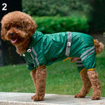 Puppy Pet Dog Raincoat Bar Hoody Waterproof Rain Jacket Coat Apparel Costume