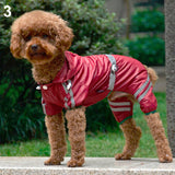 Puppy Pet Dog Raincoat Bar Hoody Waterproof Rain Jacket Coat Apparel Costume