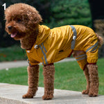 Puppy Pet Dog Raincoat Bar Hoody Waterproof Rain Jacket Coat Apparel Costume