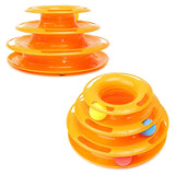 Pet Toy Games Funny Interactive Trilaminar Disk Plate Ball Cat Kitten Play Teaser