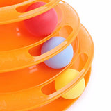 Pet Toy Games Funny Interactive Trilaminar Disk Plate Ball Cat Kitten Play Teaser