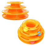 Pet Toy Games Funny Interactive Trilaminar Disk Plate Ball Cat Kitten Play Teaser