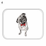 Home Decor Dog Print Bathroom Kitchen Anti-Slip Floor Mat Soft Square Carpet Rug