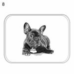 Home Decor Dog Print Bathroom Kitchen Anti-Slip Floor Mat Soft Square Carpet Rug