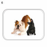 Home Decor Dog Print Bathroom Kitchen Anti-Slip Floor Mat Soft Square Carpet Rug