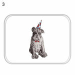 Home Decor Dog Print Bathroom Kitchen Anti-Slip Floor Mat Soft Square Carpet Rug