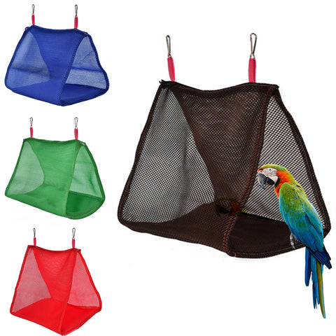 Summer Parrot Birds Breathable Hammock Hanging Cave Cage Hut Tent Bed Bunk Toy