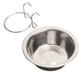 150ml Stainless Steel Hanging Dog Feeding Bowl Water Dish Feeder Pet Supplies