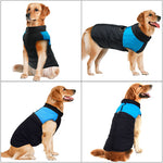 Winter Warm Dog Padded Zipper D-Ring Coat Pet Skiing Clothing for Large Dog