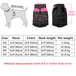 Winter Warm Dog Padded Zipper D-Ring Coat Pet Skiing Clothing for Large Dog