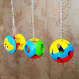Cute Pet Bird Plastic Chew Ball Chain Cage Toy for Parrot Cockatiel Parakeet