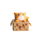 Lovely Box Cartoon Cat Miniature Landscape Decor Bonsai Resin Crafts Ornament
