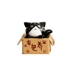 Lovely Box Cartoon Cat Miniature Landscape Decor Bonsai Resin Crafts Ornament