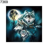 Colorful DIY Resin Diamond Painting Butterfly Wolf Dog Partial Drill Home Decor