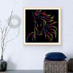 Colorful DIY Resin Diamond Painting Butterfly Wolf Dog Partial Drill Home Decor