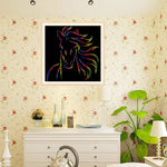 Colorful DIY Resin Diamond Painting Butterfly Wolf Dog Partial Drill Home Decor