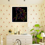 Colorful DIY Resin Diamond Painting Butterfly Wolf Dog Partial Drill Home Decor
