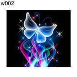 Colorful DIY Resin Diamond Painting Butterfly Wolf Dog Partial Drill Home Decor