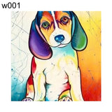Colorful DIY Resin Diamond Painting Butterfly Wolf Dog Partial Drill Home Decor