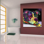 Wall Art Abstract Unframed Graffiti Dog Decorative Painting Mural Home Decor