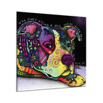 Wall Art Abstract Unframed Graffiti Dog Decorative Painting Mural Home Decor