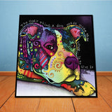 Wall Art Abstract Unframed Graffiti Dog Decorative Painting Mural Home Decor