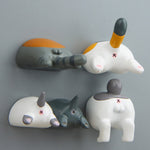 Cartoon 3D Cat Butt Tail Shape Magnetic Refrigerator Stickers Home Decoration