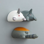 Cartoon 3D Cat Butt Tail Shape Magnetic Refrigerator Stickers Home Decoration