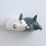 Cartoon 3D Cat Butt Tail Shape Magnetic Refrigerator Stickers Home Decoration